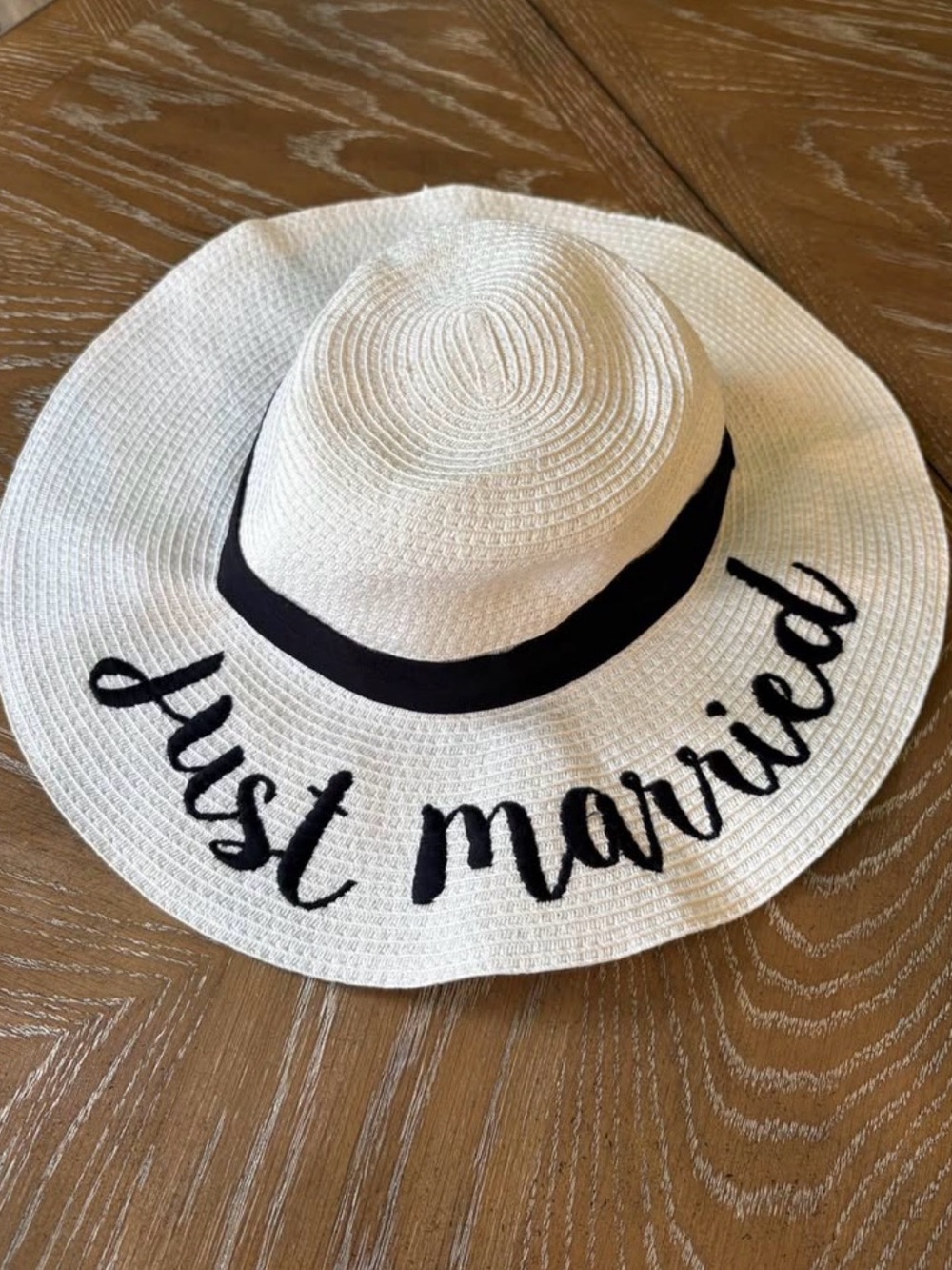 Just Married White Sun Hat